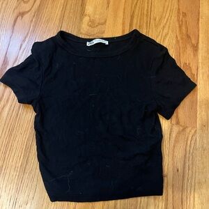 Zara Black Short Sleeve Tee